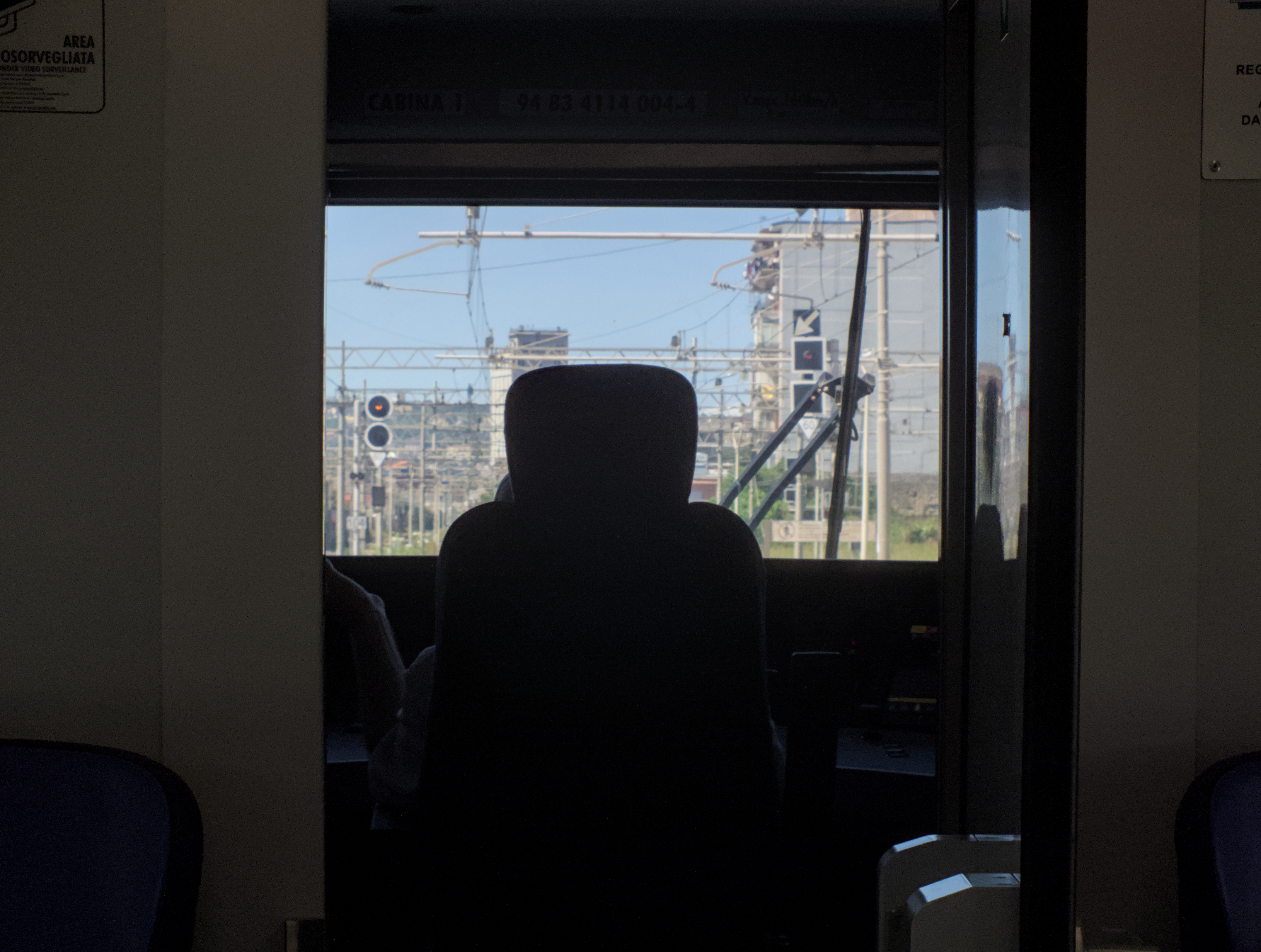 Cab of a Pop train