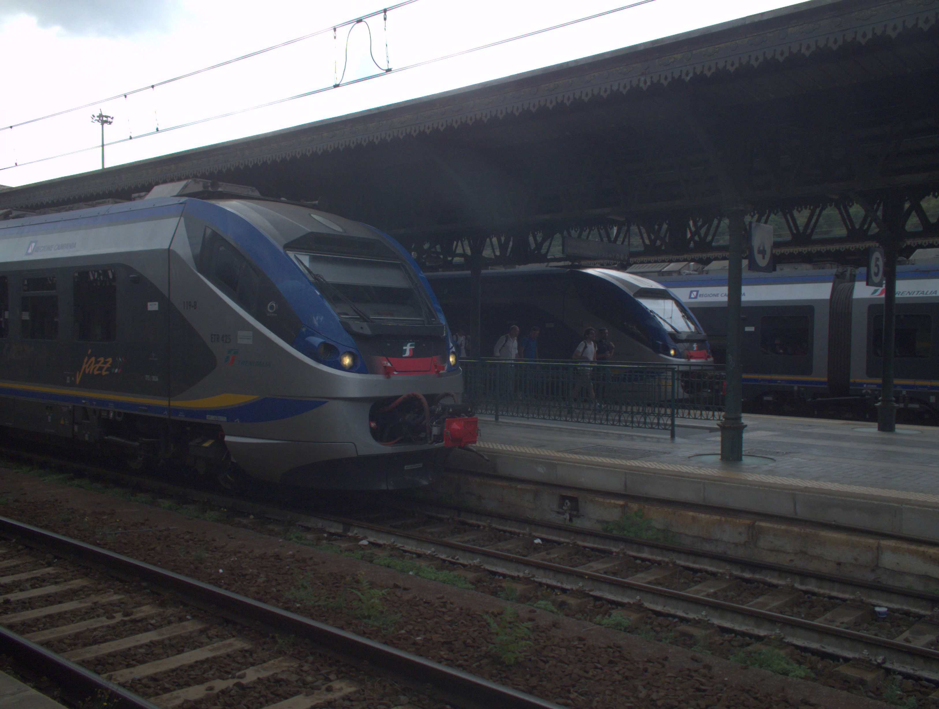 Three Jazz trains at Napoli Campi Flegrei station