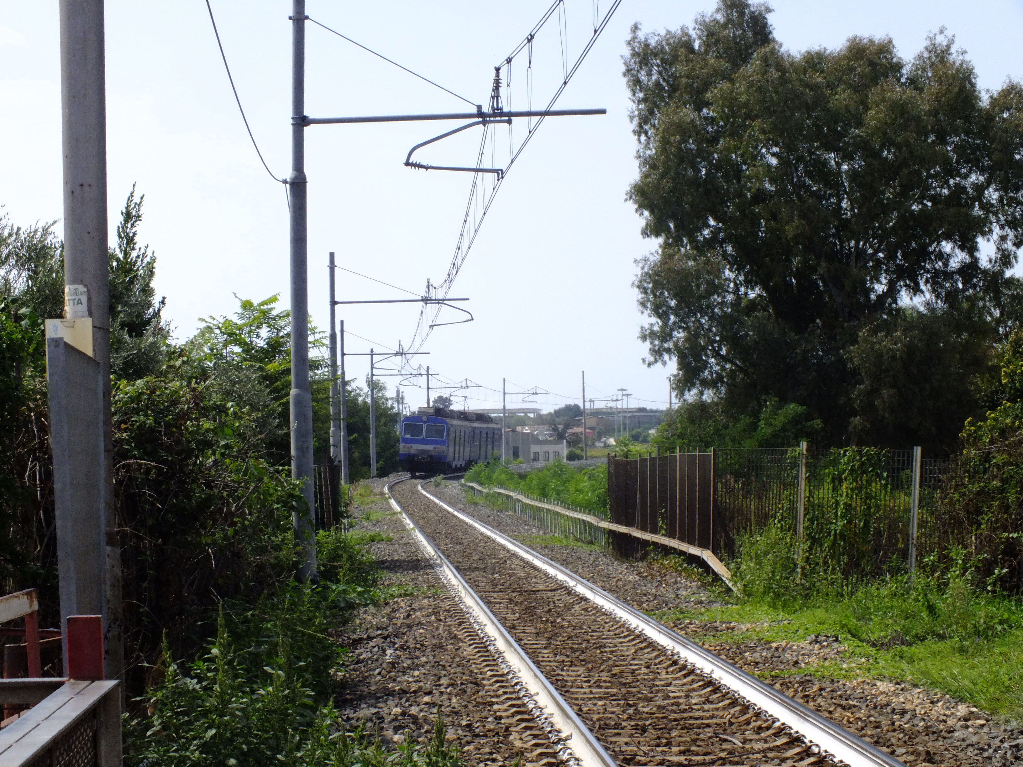 ET 400 Series train departed from Quarto Officina station on the Circumflegrea railway