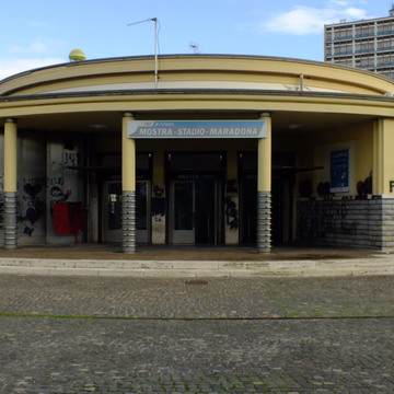 Exit of Mostra Stadio Maradona station on the Cumana railway