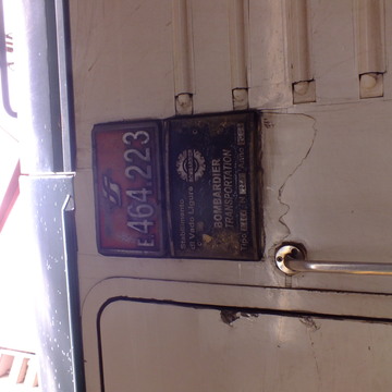 Makerplate on an E464 locomotive